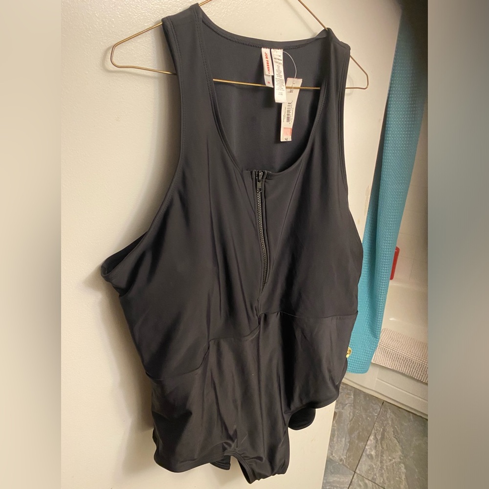 Joe Fresh Black Bathing Suit - zippered front